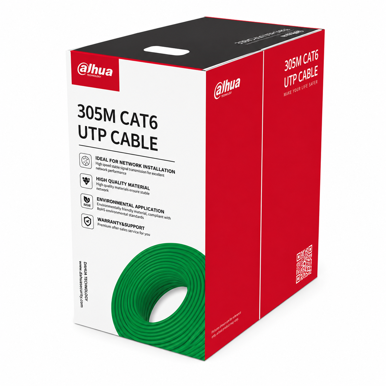 DAHUA 305m UTP CAT6 Cable Green | DH-PFM920I-6UN-CN  DH-PFM920I-6UN-CN