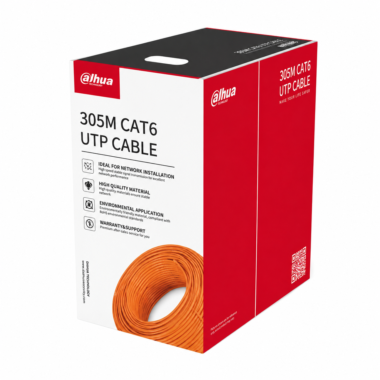 DAHUA 305m UTP CAT6 Cable Orange | DH-PFM920I-6UN-CN  DH-PFM920I-6UN-CN