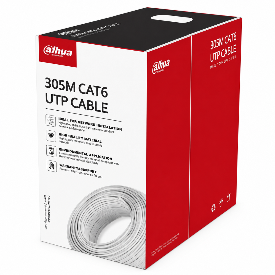 DAHUA 305m UTP CAT6 Cable Grey | DH-PFM920I-6UN-CN  DH-PFM920I-6UN-CN