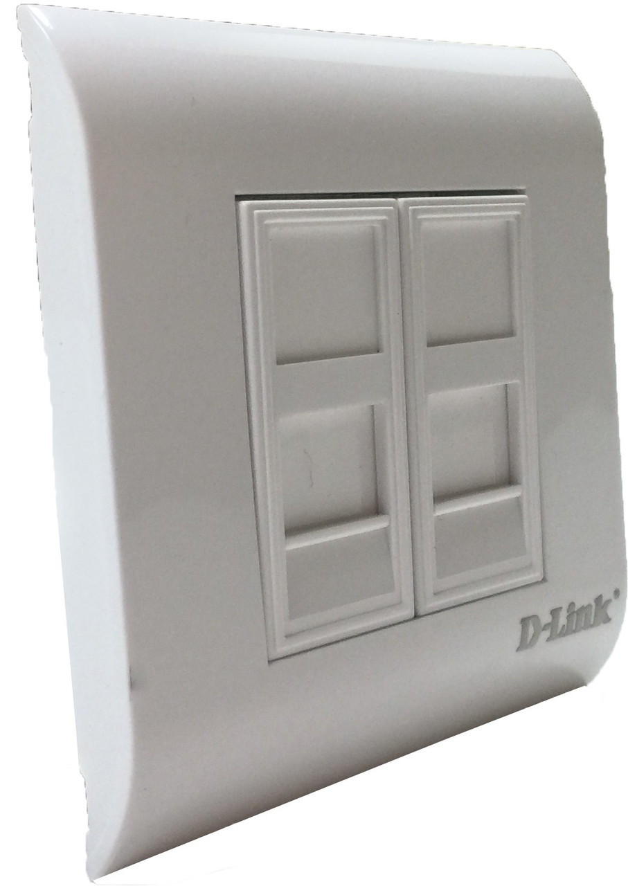 D-Link Flush Mounted FacePlate Frame-French Type- 80*80mm-Square,white|NFF-01WHI  NFF-01WHI