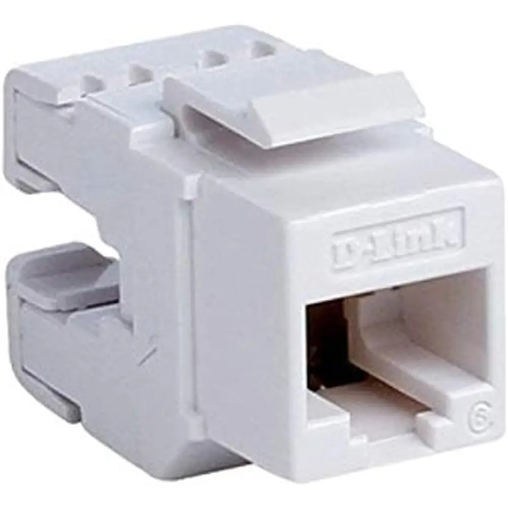 D-Link Cat6 UTP 180 Tool-Less Keystone Jack - White Color| NKJ-C6TWHI1B21 NKJ-C6TWHI1B21