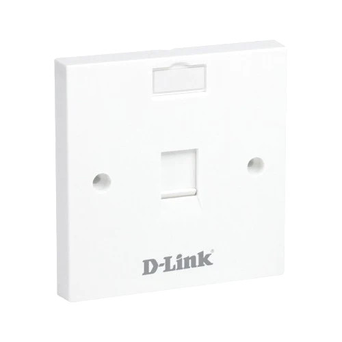 D-Link NFP-0WHI11 Single Faceplate, Square, White|NFP-0WHI11 NFP-0WHI11