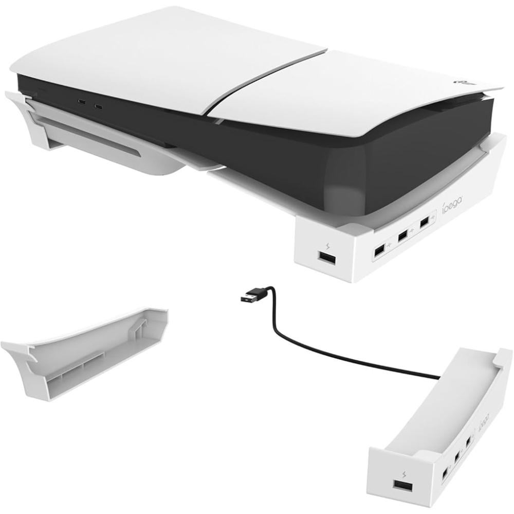 IPEGA Horizontal Stand For PS5 Slim & PS5 Pro - white PG-P5S039