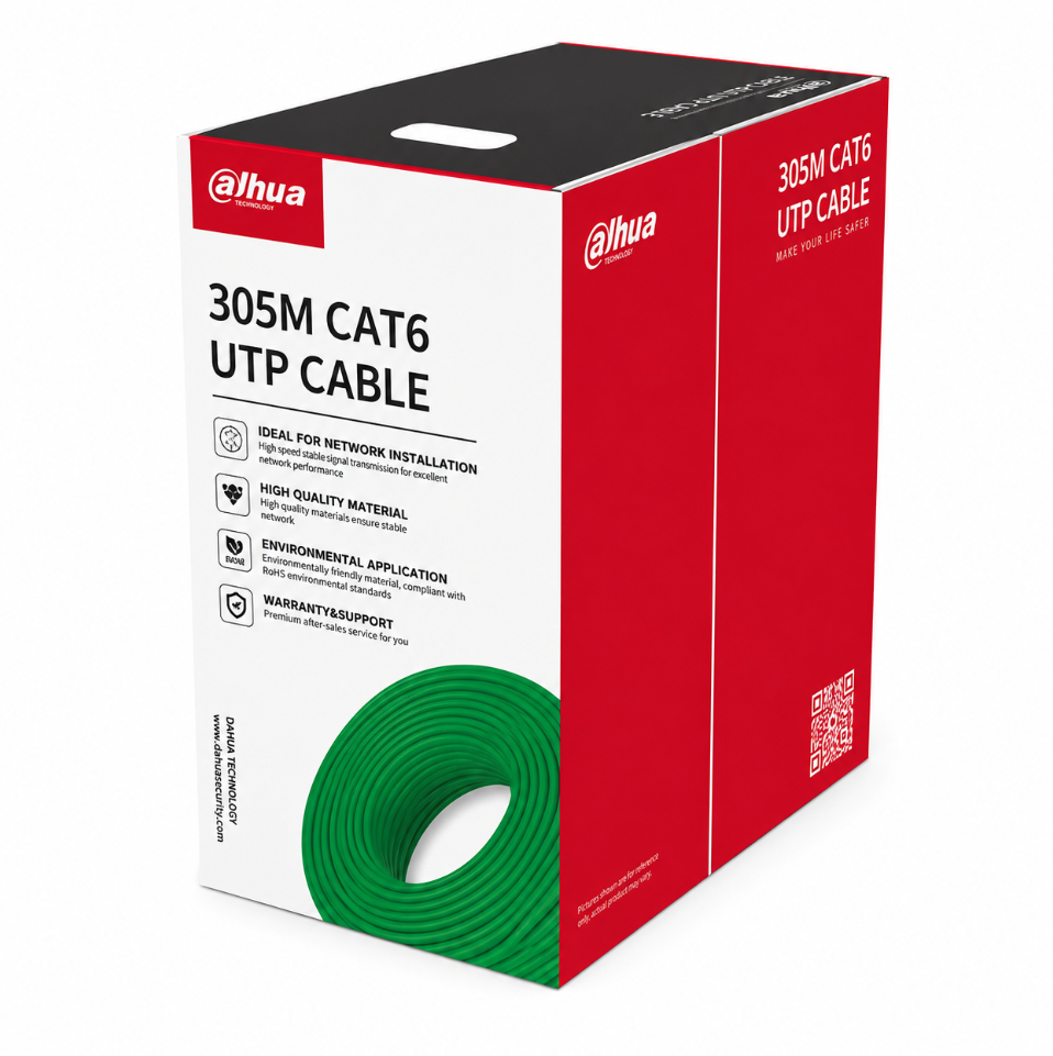 DAHUA 305m UTP CAT6 Cable Green | DH-PFM920I-6UN-CN  DH-PFM920I-6UN-CN