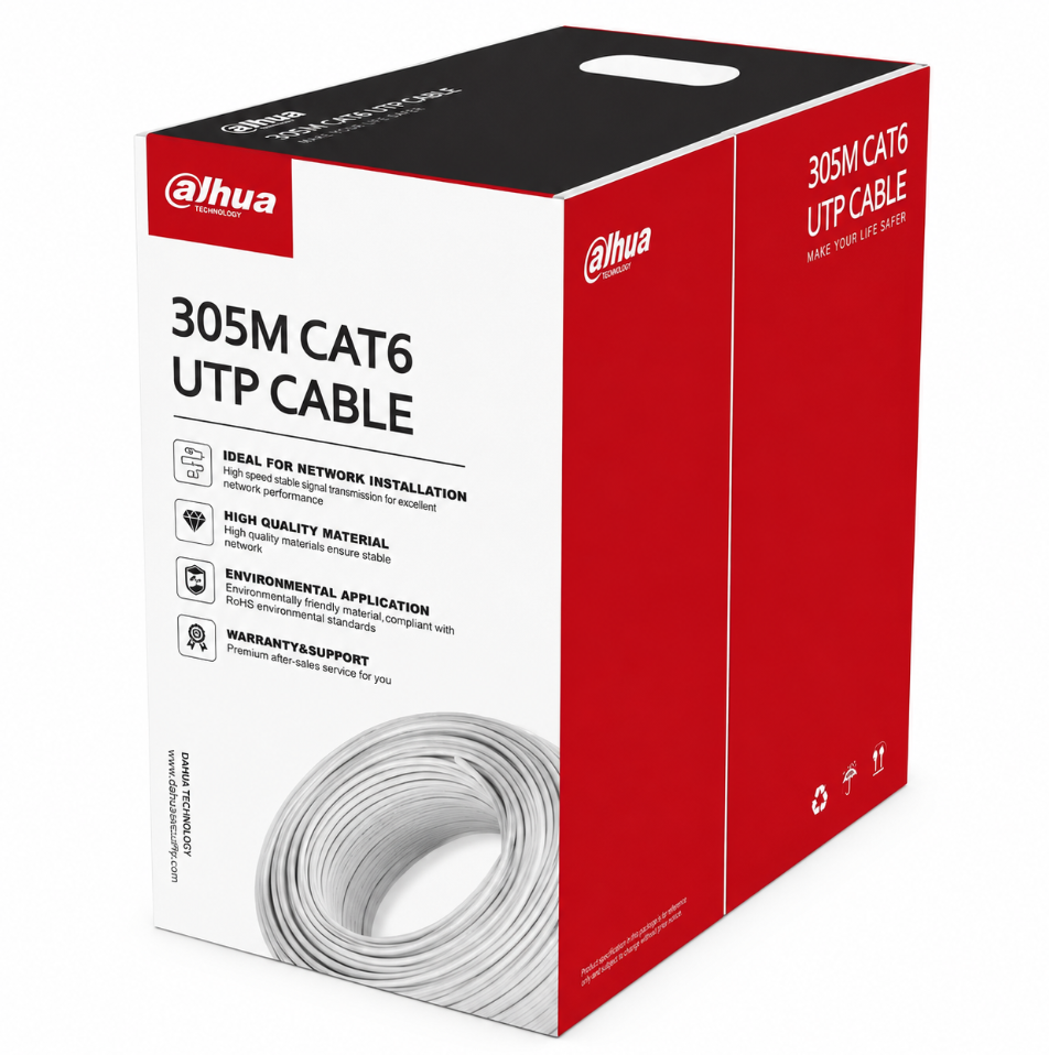DAHUA 305m UTP CAT6 Cable Grey | DH-PFM920I-6UN-CN  DH-PFM920I-6UN-CN
