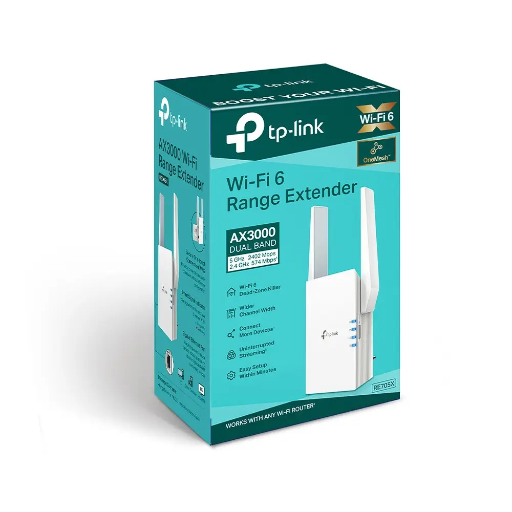 TP-Link AX3000 Mesh WiFi 6 Extender | RE705X RE705X