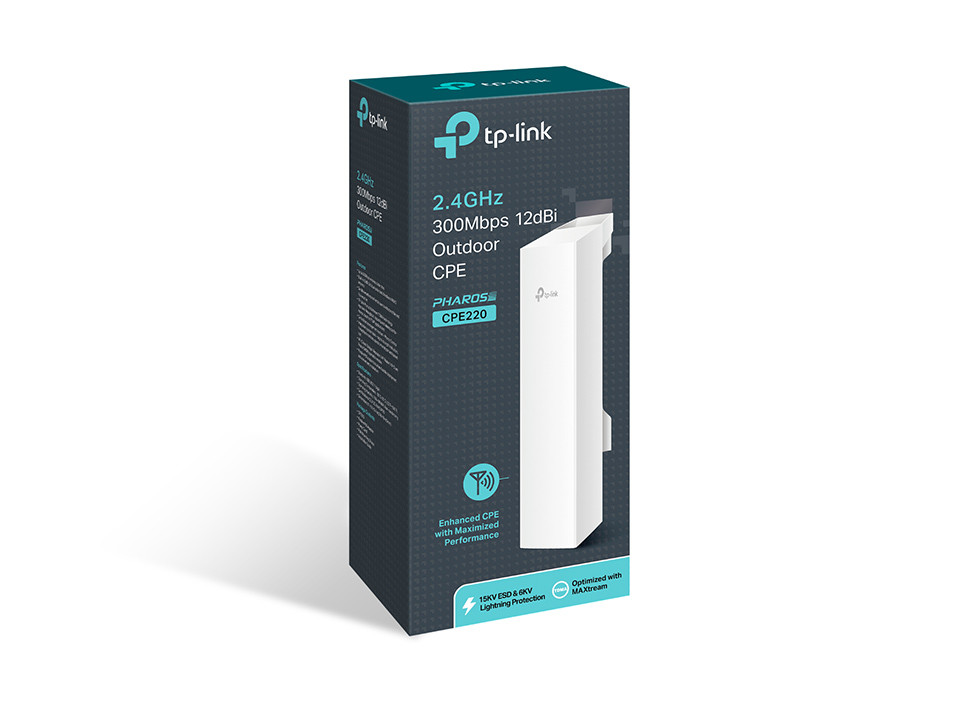 TP-Link 2.4GHz 300Mbps 12dBi Outdoor CPE | CPE220 CPE220