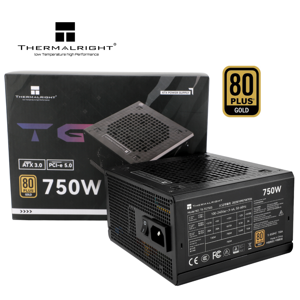 THERMALRIGHT 750W Gold Power Supply - Black | TR-TG750S  TR-TG750S
