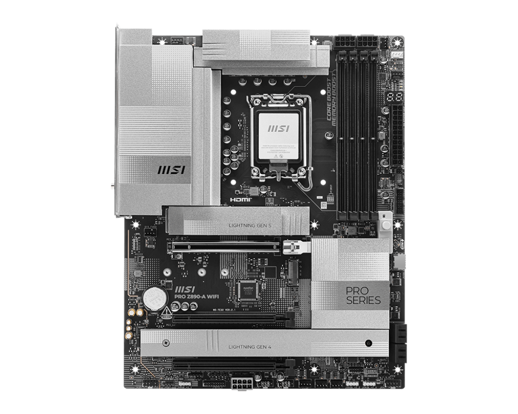 MSI PRO Z890-A WIFI DDR5 ATX Motherboard (LGA 1851, White) – 911-7E32-004  911-7E32-004