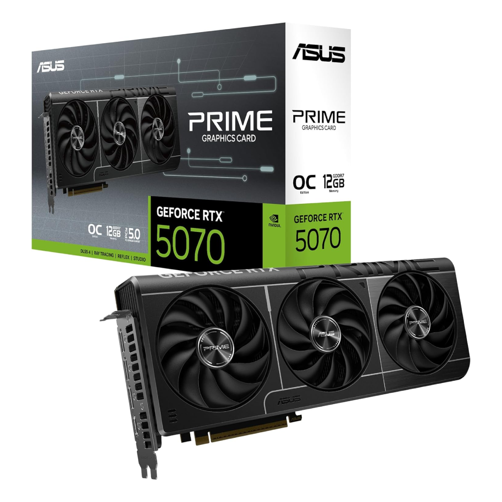 ASUS PRIME GeForce RTX 5070 12GB GDDR7 OC Edition GPU | 90YV0M10-M0NA00 90YV0M10-M0NA00