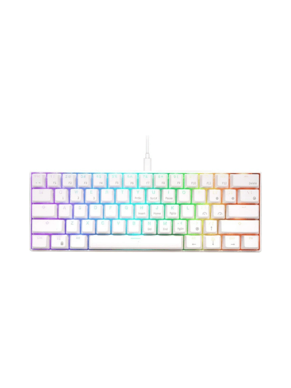 BAJEAL G101 RGB Mechanical Gaming Keyboard 61 keys RED Switches, WHITE G101 RGB Mechanical Gaming Keyboard