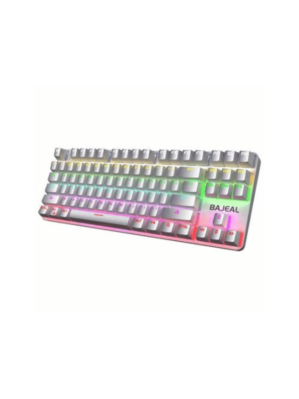 BAJEAL 80% RED SWITCH GAMING KEYBOARD ,87 Keys, WHITE K200