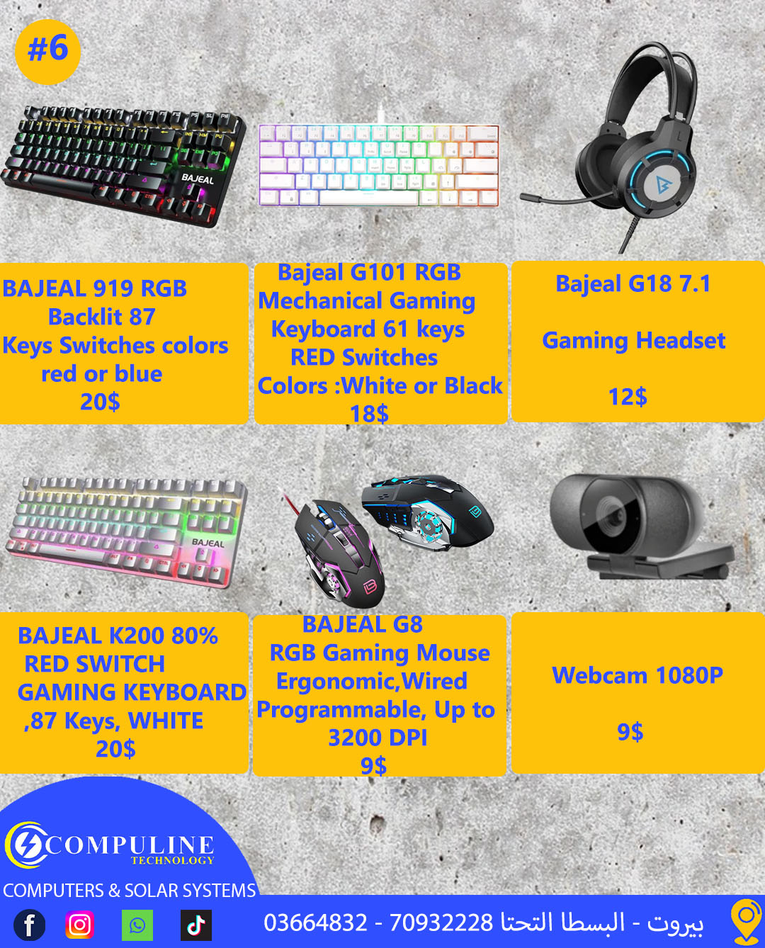 SIXTH OFFER BAJEAL 919 RGB Backlit O6