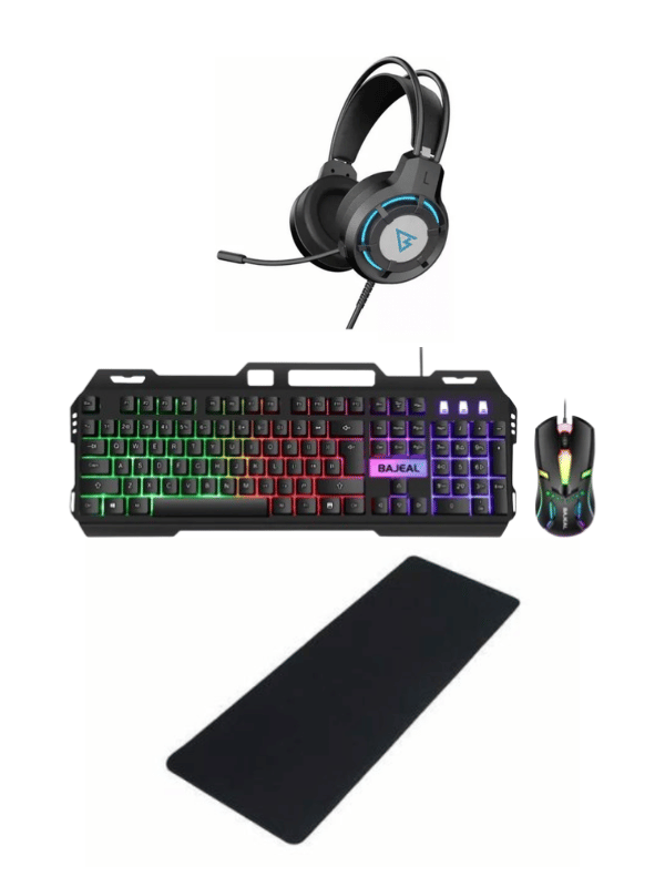 BAJEAL OFFER COMBO (T450 Wired Mechanical Gaming Keyboard Mouse Combos, G18 7.1 Gaming Headset, 800X300X3mm BLACK MOUSEPAD) T450 , G18 7.1