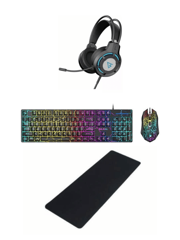 BAJEAL OFFER COMBO (T550Wired Mechanical Gaming Keyboard Mouse Combos, G18 7.1 Gaming Headset, 800X300X3mm BLACK MOUSEPAD) T550 , G18 7.1
