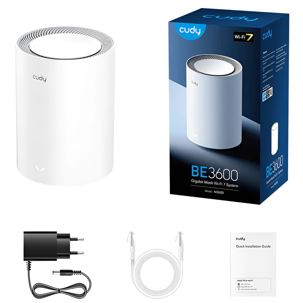 CUDY Cudy BE3600 Wi-Fi 7 Mesh Solution Model: M3600 (1-Pack)  M3600