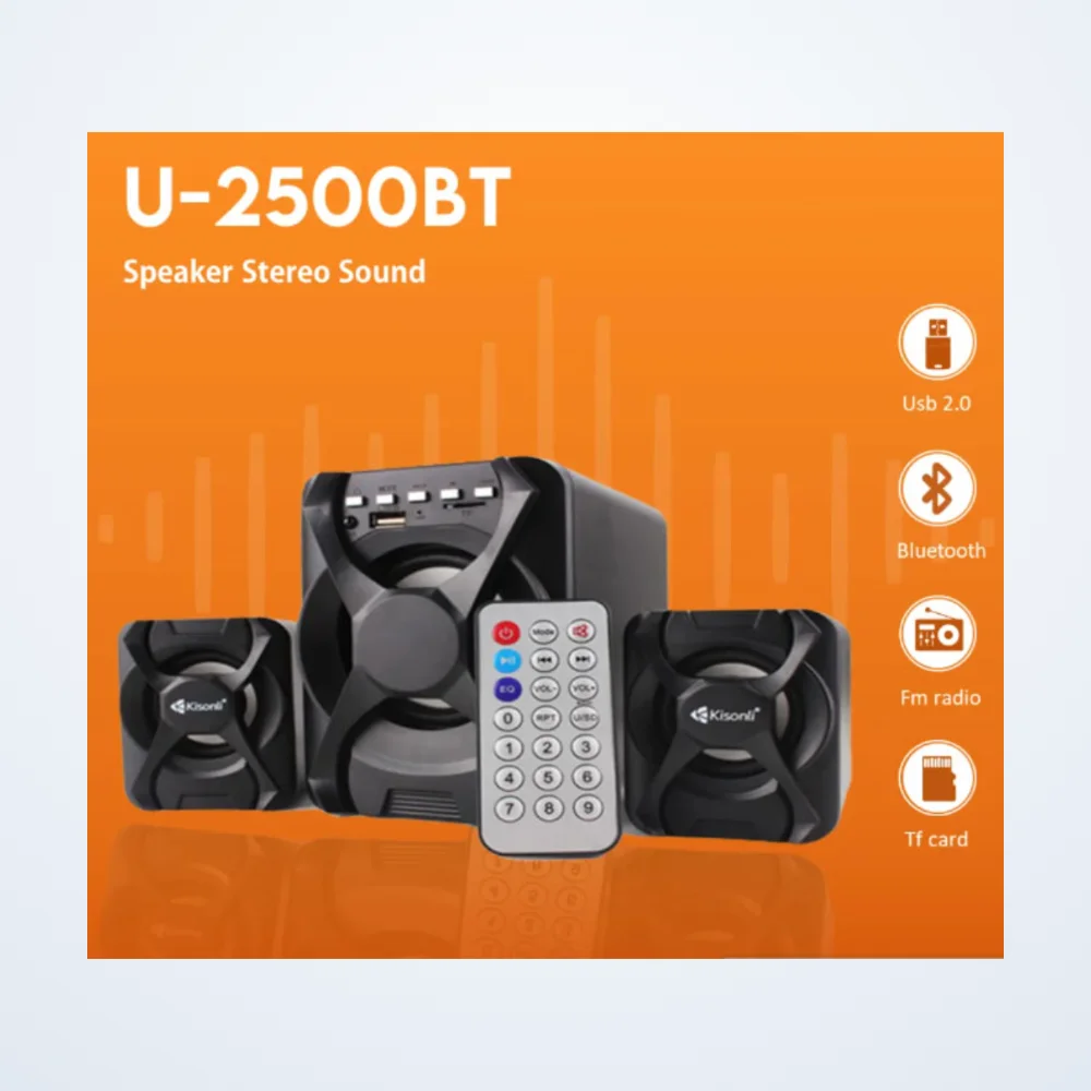KISONLI Wired USB 2.1 Bluetooth Speaker  U-2500BT