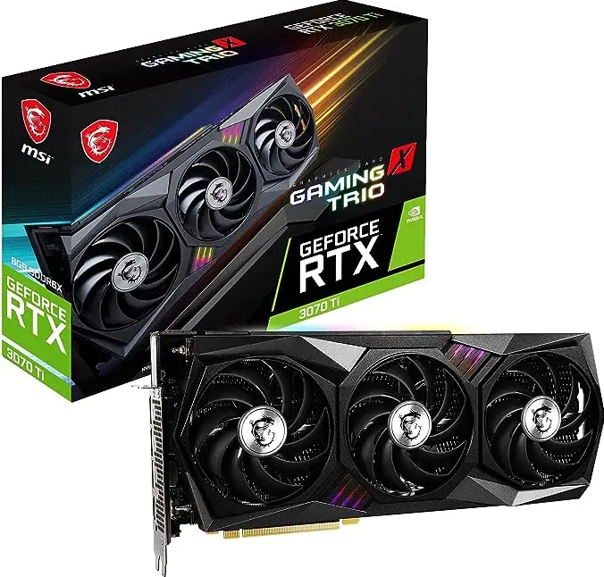 MSI HDMI-DP Nvlink Torx Fan 3 Ampere Architecture OC Graphics Card Gaming GeForce RTX 3070 Ti 8GB GDRR6X 256-Bit