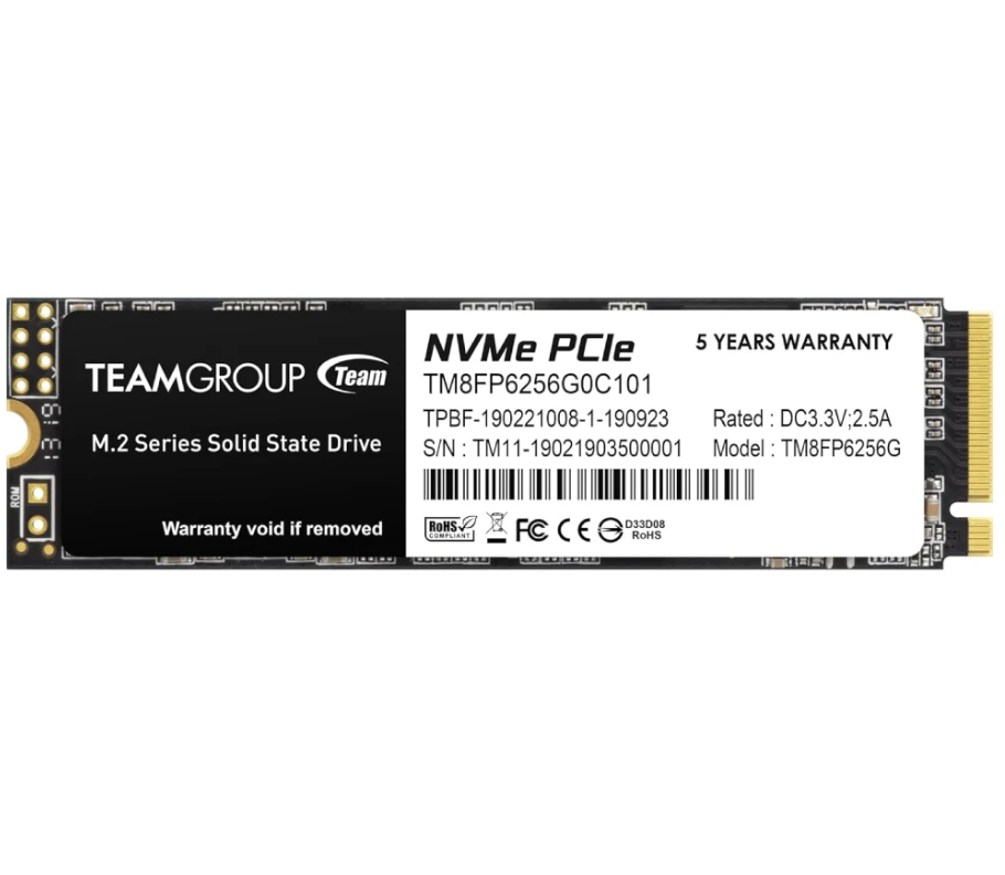 TEAMGROUP 256GB MP33 M.2 PCIe Internal  SSD