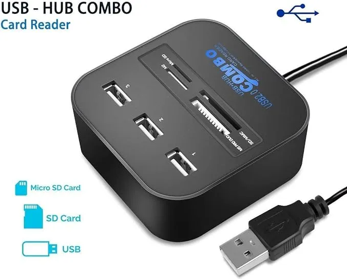 COMBO CARD READER WITH HUB  USB