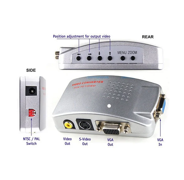 NE VGA to S-Video / BNC Video Female to Female PC Converter Adapter with BNC  G169