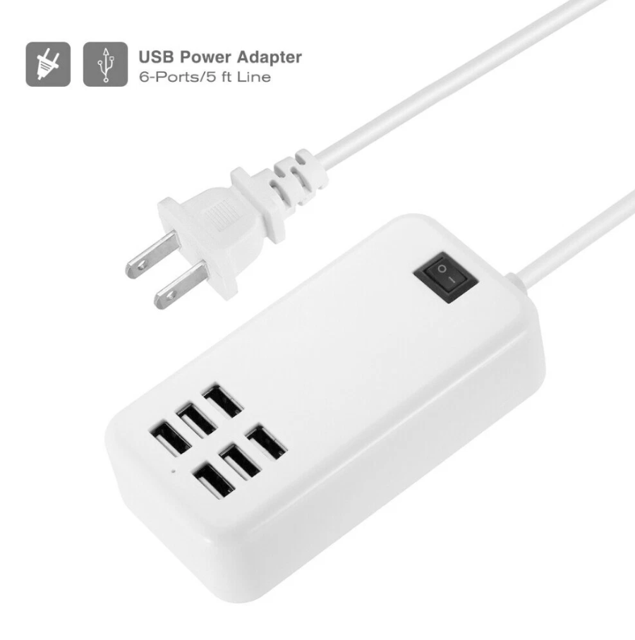 NE Multi Port USB  Hub AC Power  240V Supply Plug