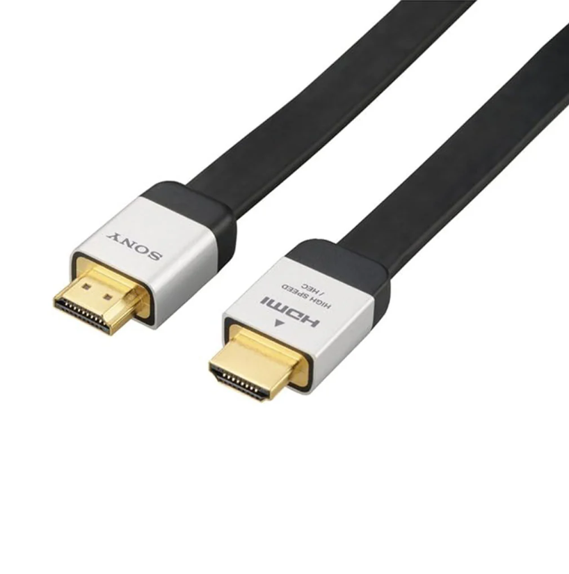 SONY Flat High-Speed HDMI Cable - 2m, Supports 1080P, 3D/4K, ARC & Ethernet  DLC-HE20HF