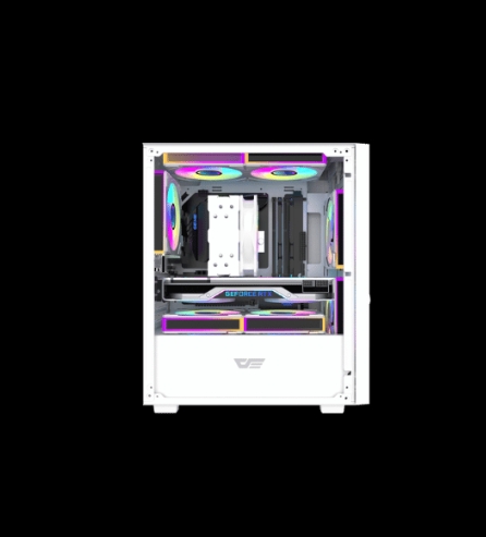 DarkFlash M305 Mesh M-ATX PC Case, WHITE