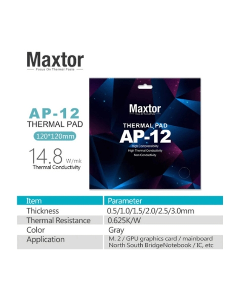 Maxtor AP-12 Thermal Pads 14.8 W/M-K (0.5mm-1mm-1.5-mm-2mm-2.5mm-3mm)
