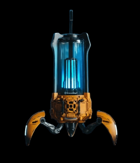 GRAVASTAR Supernova Bluetooth Speaker, War-damaged Yellow