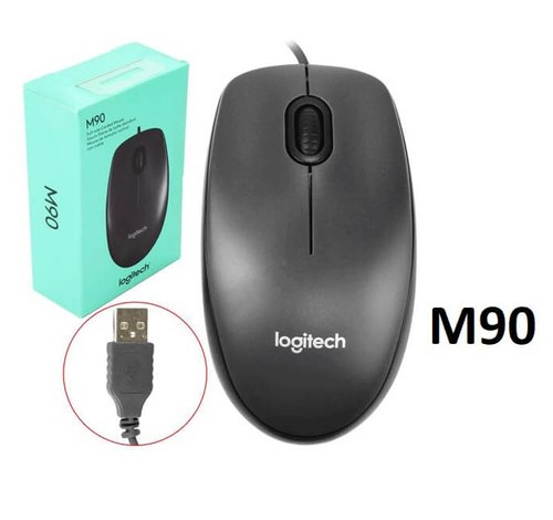 LOGITECH Wired Mouse  M90 Black  910-001793