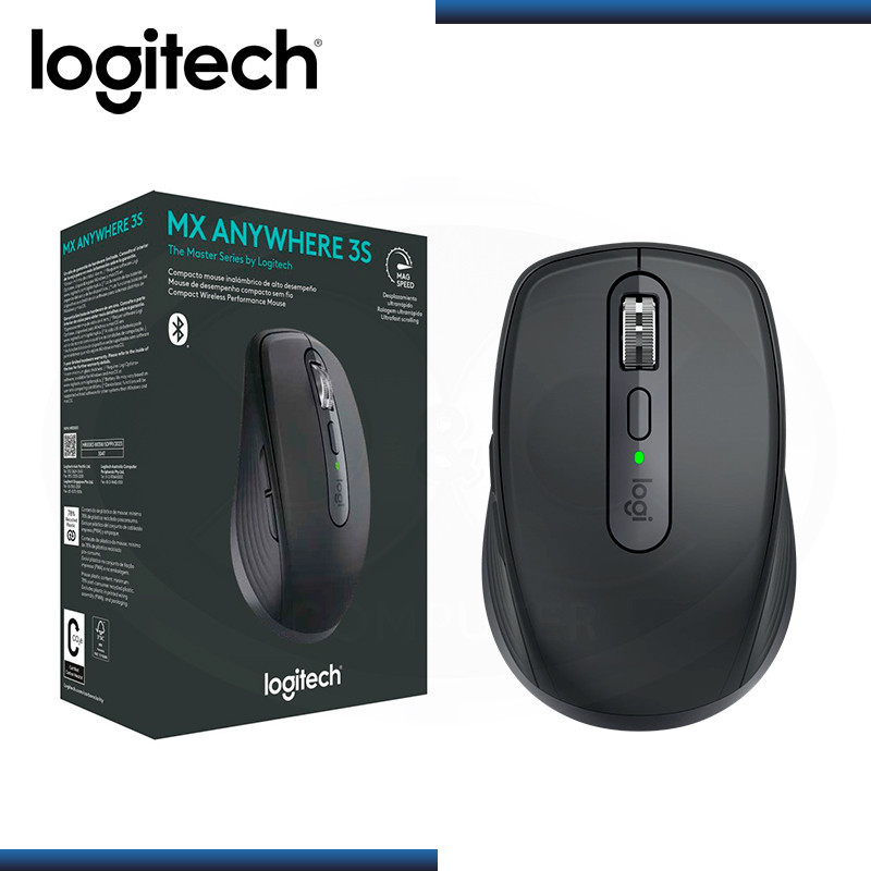 LOGITECH Wireless/Bluetooth Mouse MX Anywhere 3S 6 Buttons Graphite  910-006958