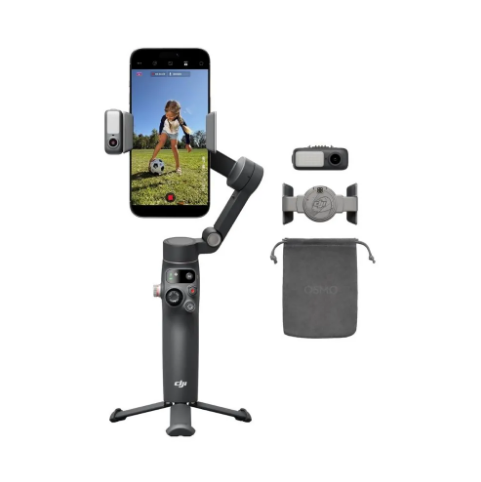 DJI Osmo Mobile 8 Advanced Tracking Combo – AI Native Tracking – Built-in Audio & Lighting – 360° Pan Rotation DJOM8