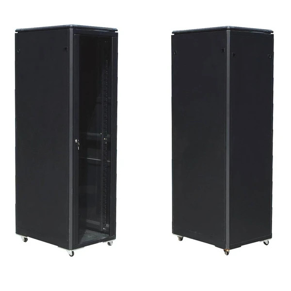 EUSSO Server Cabinet 27U W600*D800 Door Type Front Glass-Rear Metal 4 Cooling Fans + 1 Fixed Shelf | MS-EJS6827-GM MS-EJS6827-GM 27U
