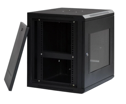 EUSSO Server Cabinet 18U W600*D800 Door Type Front Glass – Rear Metal 4 Cooling Fans + 1 Fixed Shelf | MS-EJS6818-GM MS-EJS6818-GM 18U