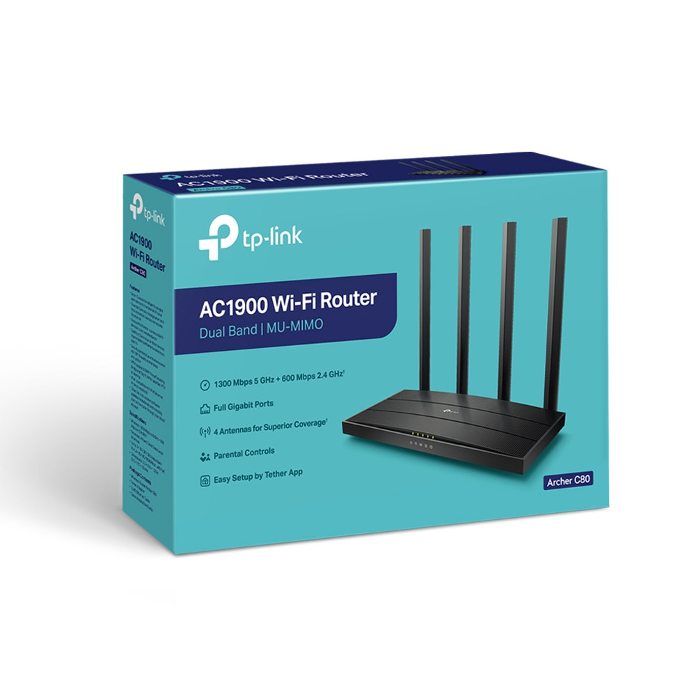 TP-LINK AC1900 Wireless MU-MIMO Wi-Fi 5 Router | Archer C80 Archer C80