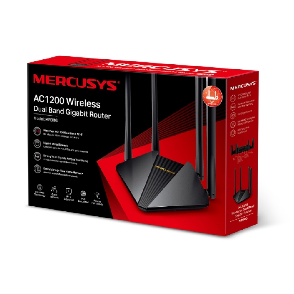 MERCUSYS AC1200 Wireless Dual Band Gigabit Router | MR30G  MR30G