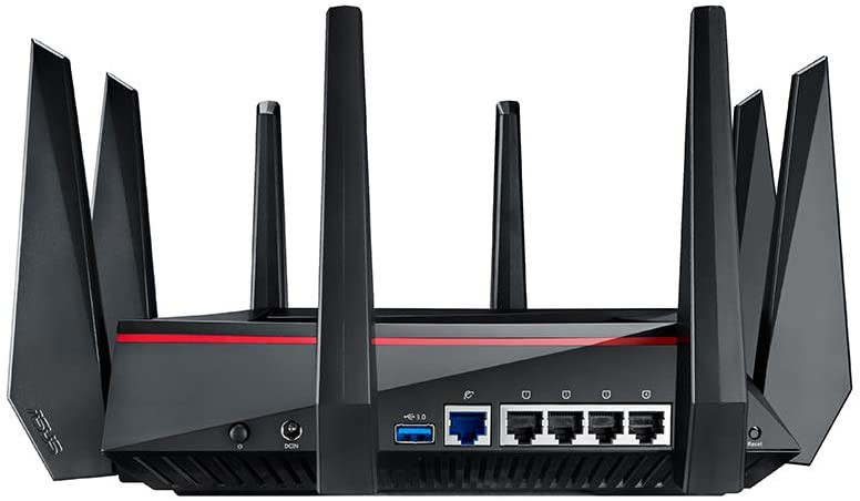 ASUS WiFi Gaming Router (RT-AC5300) - Tri-Band Gigabit Wireless Internet Router, Gaming & Streaming, AiMesh Compatible, Included Lifetime Internet Security, Adaptive QoS, Parental Control, MU-MIMO| 90IG0201-BU9G00  90IG0201-BU9G00