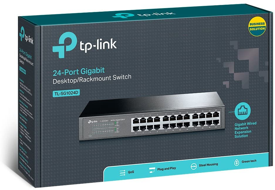TP-LINK Switch 24 Port Gigabit, Rackmountable | SG1024D  SG1024D