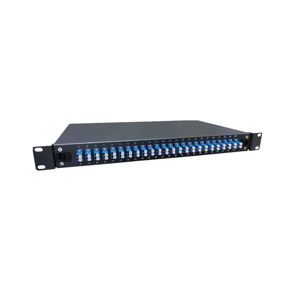 EUSSONET 24 Port Fiber Patch Panel Fully loaded with LC/Duplex Adapters and Pigtails | EU-F48LC  EU-F48LC