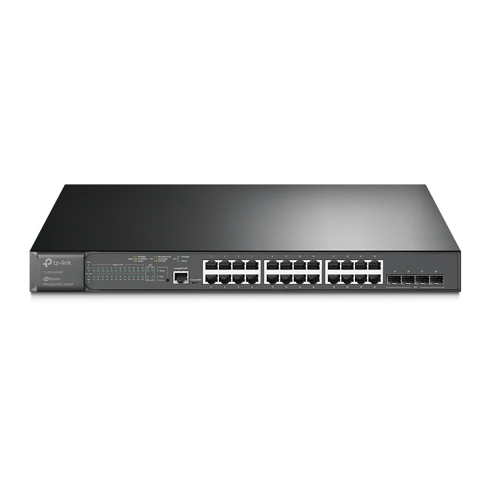 TP-LINK JetStream 28-Port Gigabit L2+ Managed Switch with 24-Port PoE+ | TL-SG3428MP  TL-SG3428MP