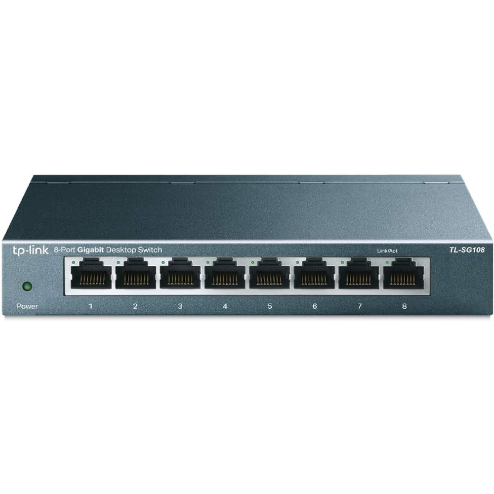 TP-LINK SG108 8-Port Gigabyte Desktop Switch with Steel Case | SG108 SG108