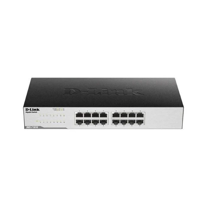 D-Link 16 Port 10/100/1000 Mbps Unmanaged Switch |DGS-F1016  DGS-F108