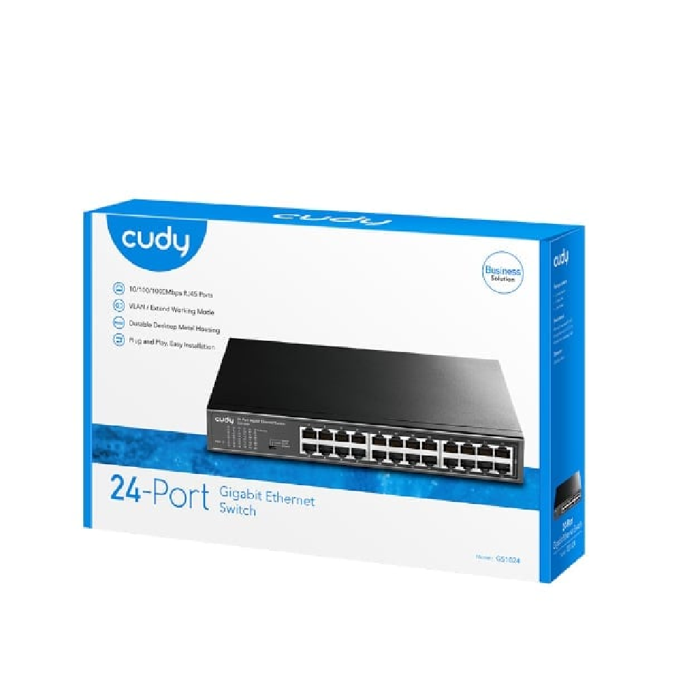 CUDY 24-Port Gigabit Rackmount Light Managed Switch | GS1024E  GS1024E