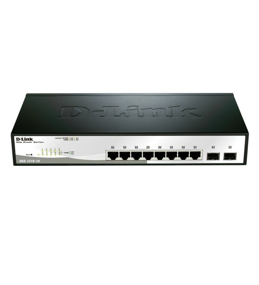 D-Link Switch 8x 10/100/1000BASE-T PoE Ports + 2* SFP Ports |DGS-F1100-10PS-E/E  DGS-F1100-10PS-E/E