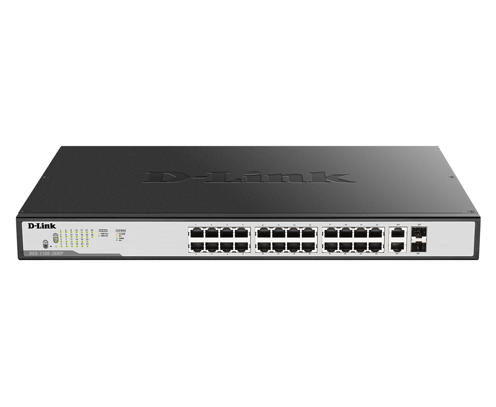 D-Link 26-Port PoE Gigabit Smart Managed Switch |DGS-1100-26MPV2  DGS-1100-26MPV2