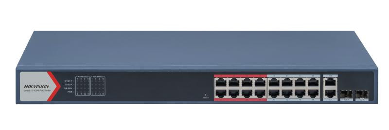 HIKVISION 16 Port Fast Ethernet Smart POE Switch | DS-3E1318P-EI DS-3E1318P-EI