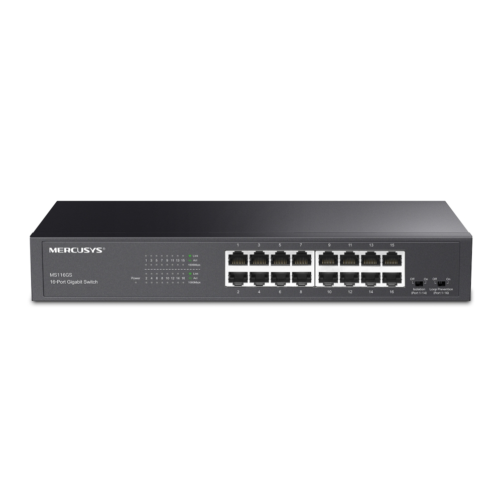 MERCUSYS 10-Port 10/100Mbps Desktop Switch with 8-Port PoE+ | MS110P  MS110P