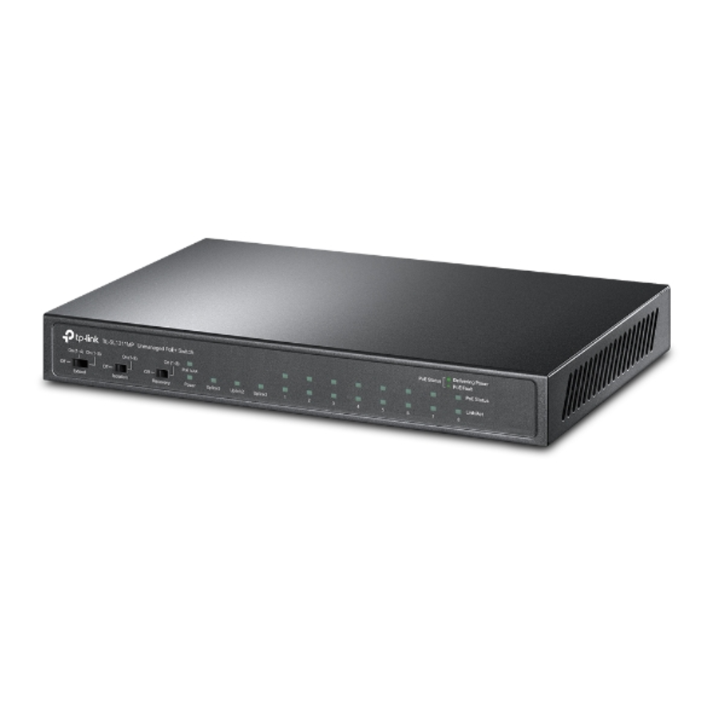 TP-Link 8-Port 10/100Mbps + 3-Port Gigabit Desktop Switch with 8-Port PoE+ | TL-SL1311MP TL-SL1311MP