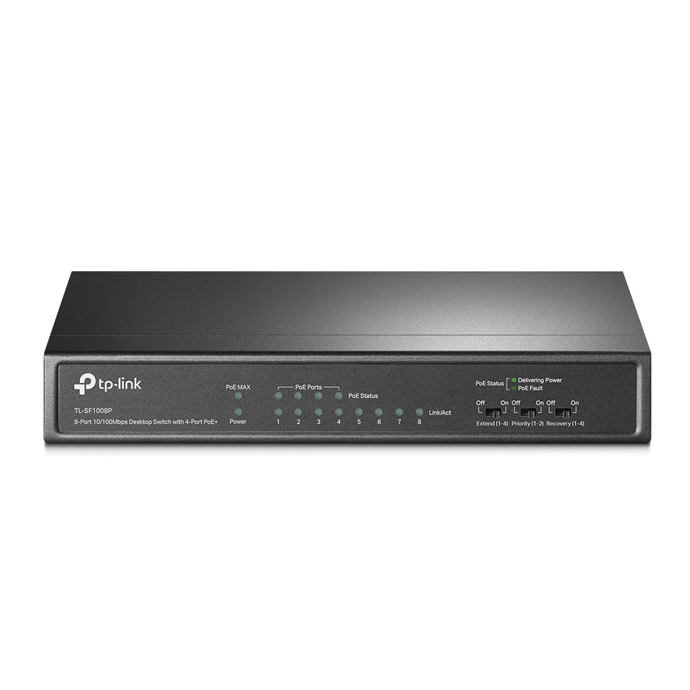 TP-Link 8-Port 10/100Mbps Switch with 4-Port PoE+ | TL-SF1008P TL-SF1008P